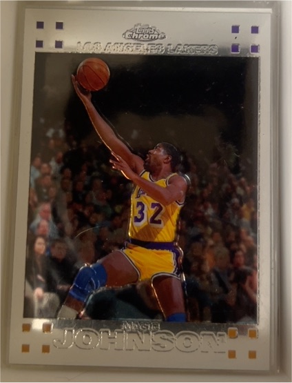 2007-08 Topps Chrome #106 Magic Johnson — front