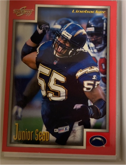 1999 Score #195 Junior Seau — front
