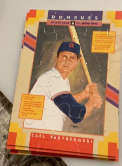 1989 Donruss Hall of Fame Diamond King Puzzle Card Carl Yastrzemski — front
