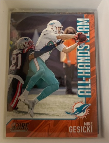 2021 Panini Score #AH7 Mike Gesicki — front