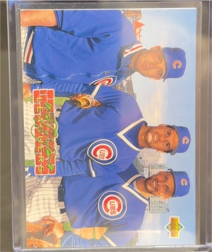 1993 Upper Deck #483 Randy Myers / Ryne Sandberg / Mark Grace Chicago Cubs — front