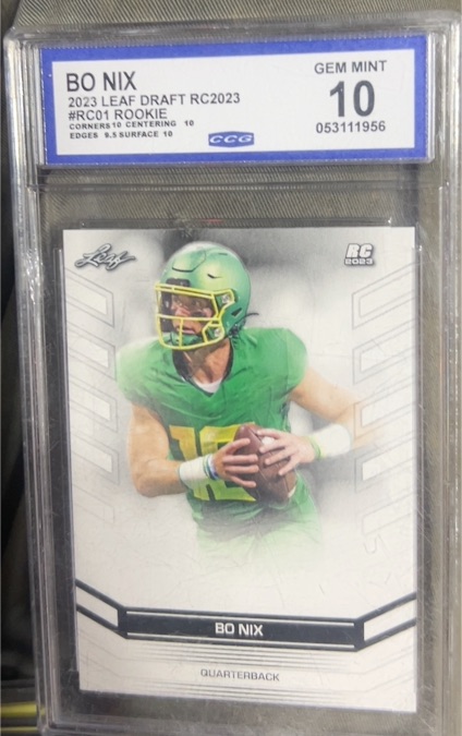 2023 Leaf Draft RC2023 #RC01 Bo Nix — front