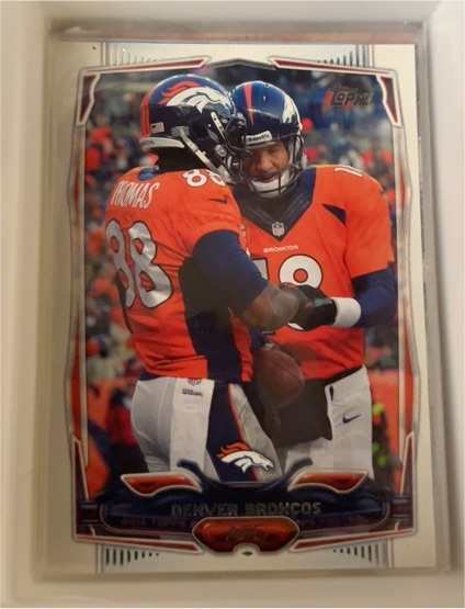 2014 Topps #182 Denver Broncos Peyton Manning Demaryius Thomas — front