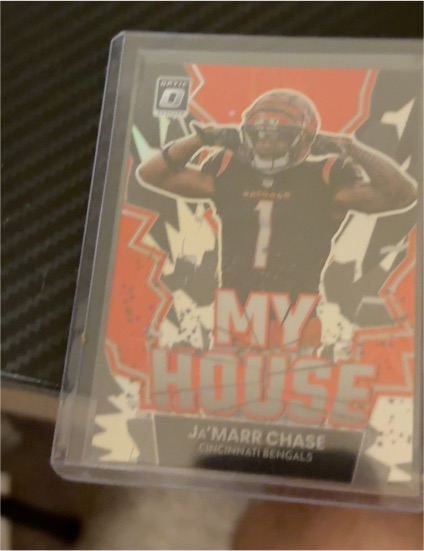 2022 Panini Donruss Optic #MH-13 Ja'Marr Chase My House! Holo Prizm — front