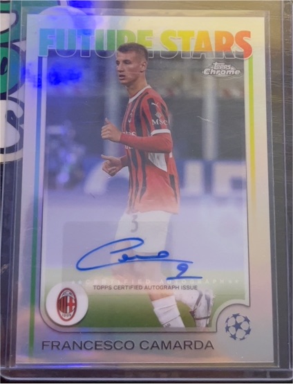 2024-25 Topps Chrome UEFA Francesco Camarda Future Stars Auto #FSA-FC — front