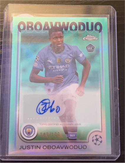 2024-25 Topps Chrome UEFA #CA-OV Justin Oboavwoduo — front