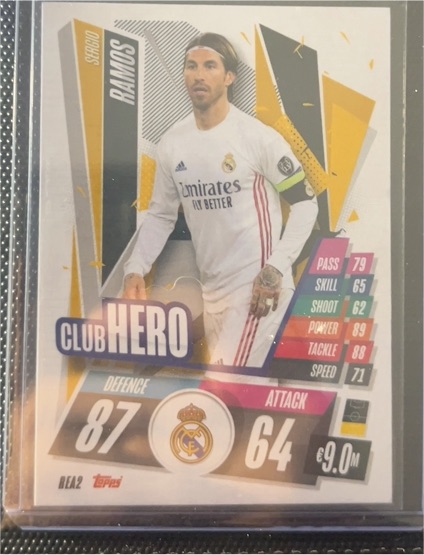 2020-21 Topps Chrome Match Attax #41 Sergio Ramos — front