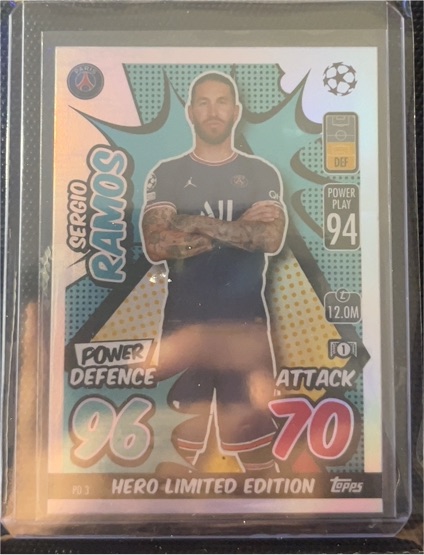 2021-22 Topps Match Attax Hero Limited Edition #PD3 Sergio Ramos — front