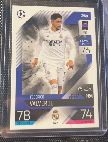2022-23 Topps Match Attax #127 Federico Valverde Real Madrid CF — front