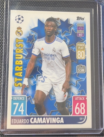 2021-22 Topps Match Attax Starburst #SB9 Eduardo Camavinga — front