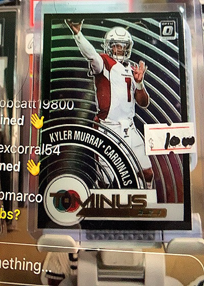 2020 Donruss Optic T-Minus 3, 2, 1 #TM-8 Kyler Murray — front