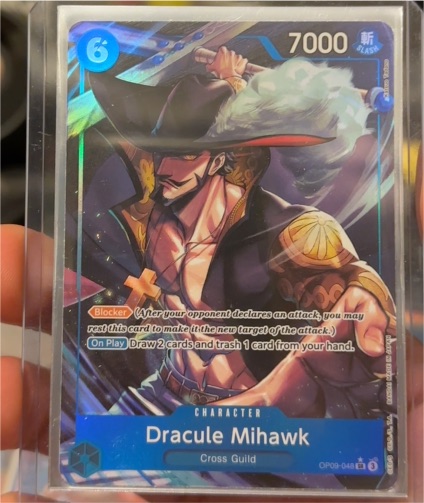 2024 One Piece OP09-048 Dracule Mihawk Emperors in the New World SR Alt Art — front