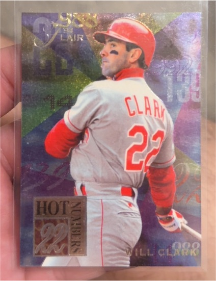 1994 Flair Hot Numbers #3 Will Clark — front