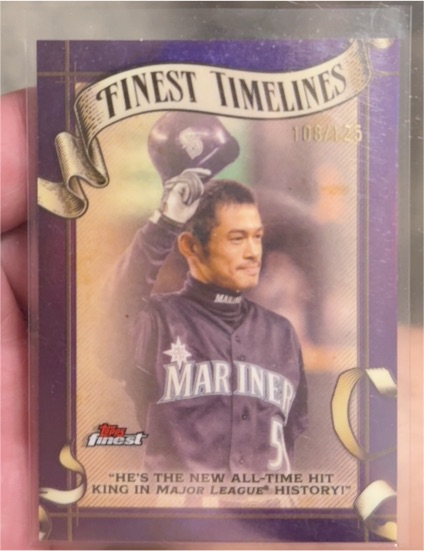 2025 Topps Finest #FT-13 Ichiro Suzuki Finest Timelines — front