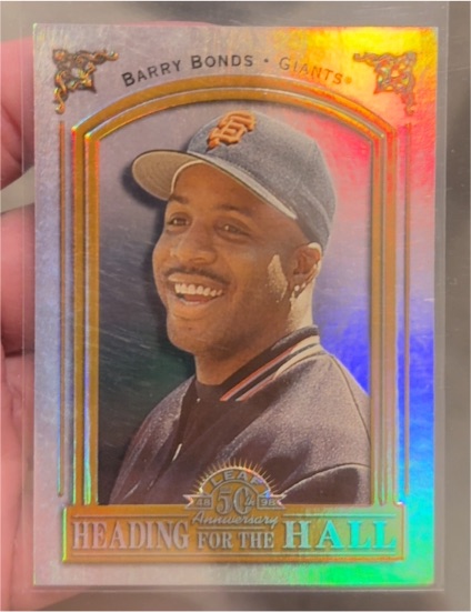 1998 Leaf #5 Barry Bonds Heading for the Hall — front