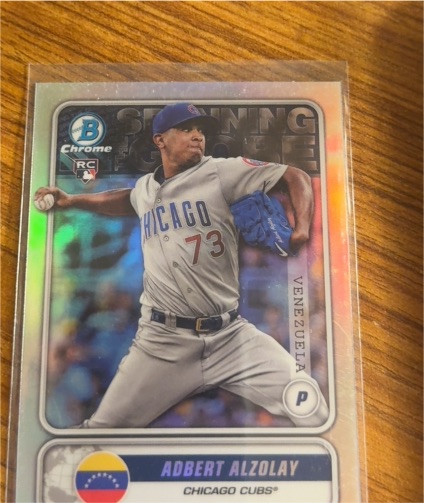 2020 Bowman Chrome Spanning the Globe #STG-AA Adbert Alzolay — front