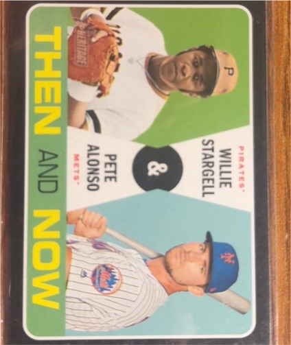 2020 Topps Heritage #TN-5 Pete Alonso & Willie Stargell Then and Now — front