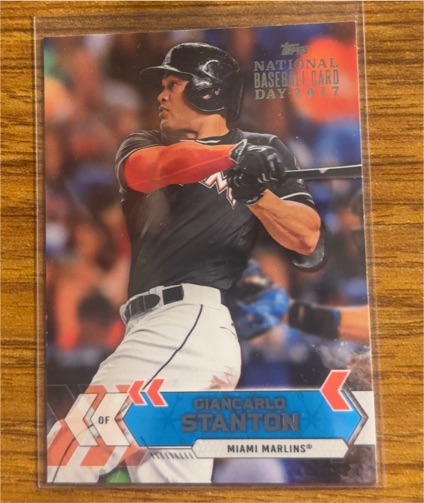 2017 Topps National Baseball Card Day #14 Giancarlo Stanton — front