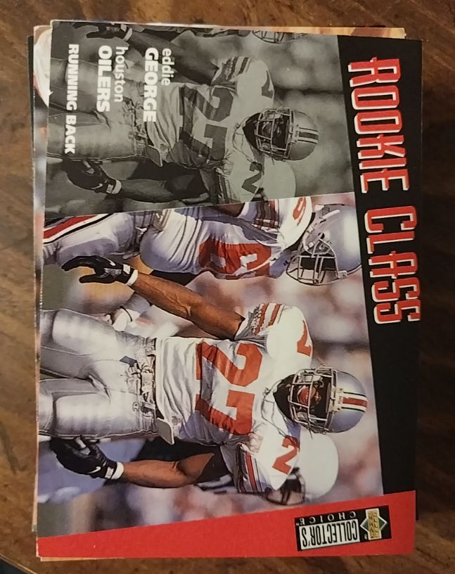 1996 Upper Deck Collector's Choice #12 Eddie George Rookie Card — front