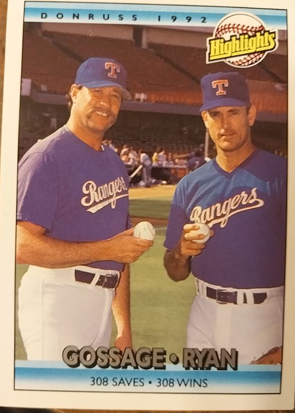 1992 Donruss #555 Rich Gossage / Nolan Ryan — front