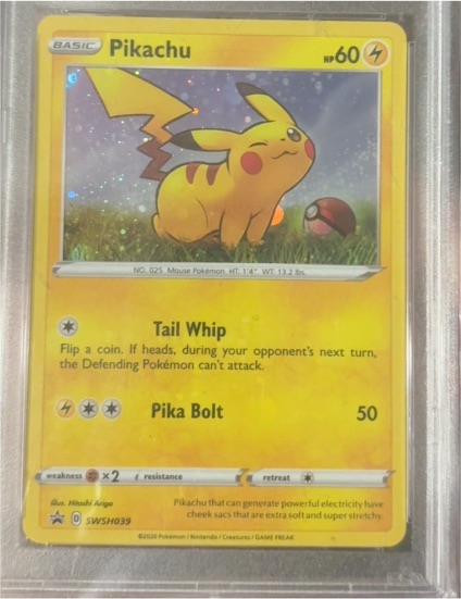 2020 Pokemon Black Star Promo #SWSH039 Pikachu — front