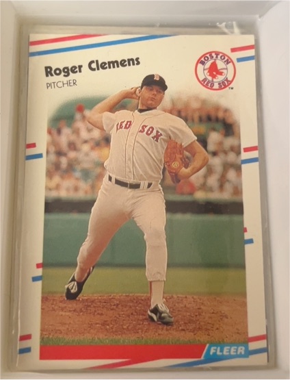 1988 Fleer #349 Roger Clemens Boston Red Sox — front