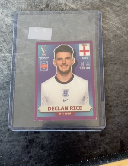 2022 Panini FIFA World Cup #ENG 16 Declan Rice — front