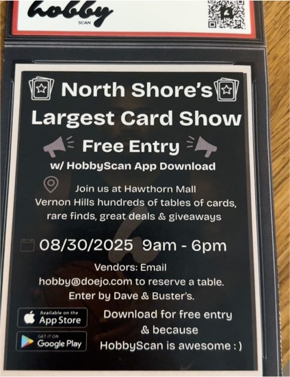 North Shore's Largest Card Show Flyer 2025 — front