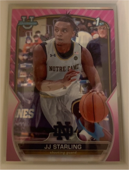 2022-23 Bowman University Chrome #37 JJ Starling — front