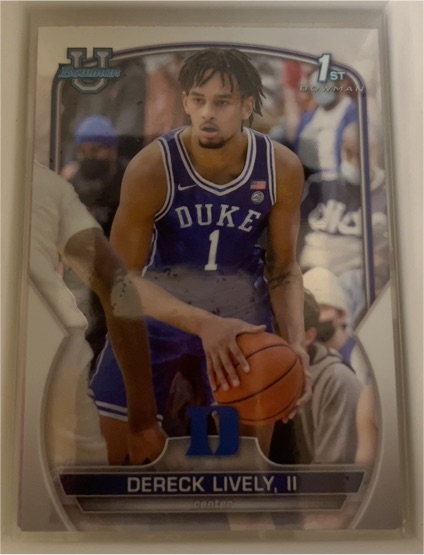 2022-23 Bowman University Chrome #100 Dereck Lively II — front
