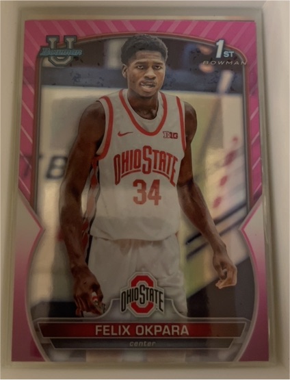 2022-23 Bowman University Chrome #94 Felix Okpara — front