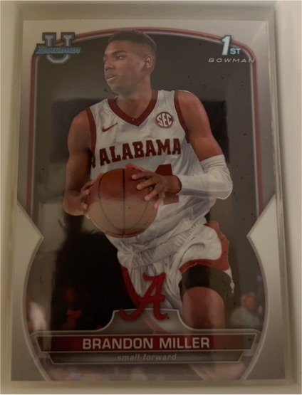 2022-23 Bowman University Chrome #80 Brandon Miller — front