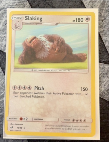 2019 Pokémon #18 Slaking Detective Pikachu — front