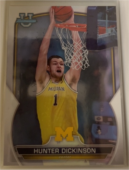 2022-23 Bowman University Chrome #36 Hunter Dickinson — front