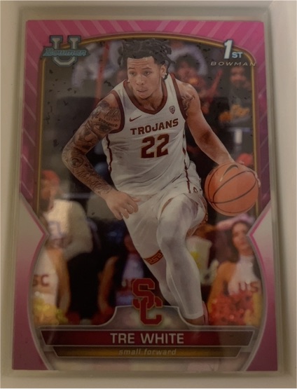 2022-23 Bowman University Chrome #32 Tre White — front