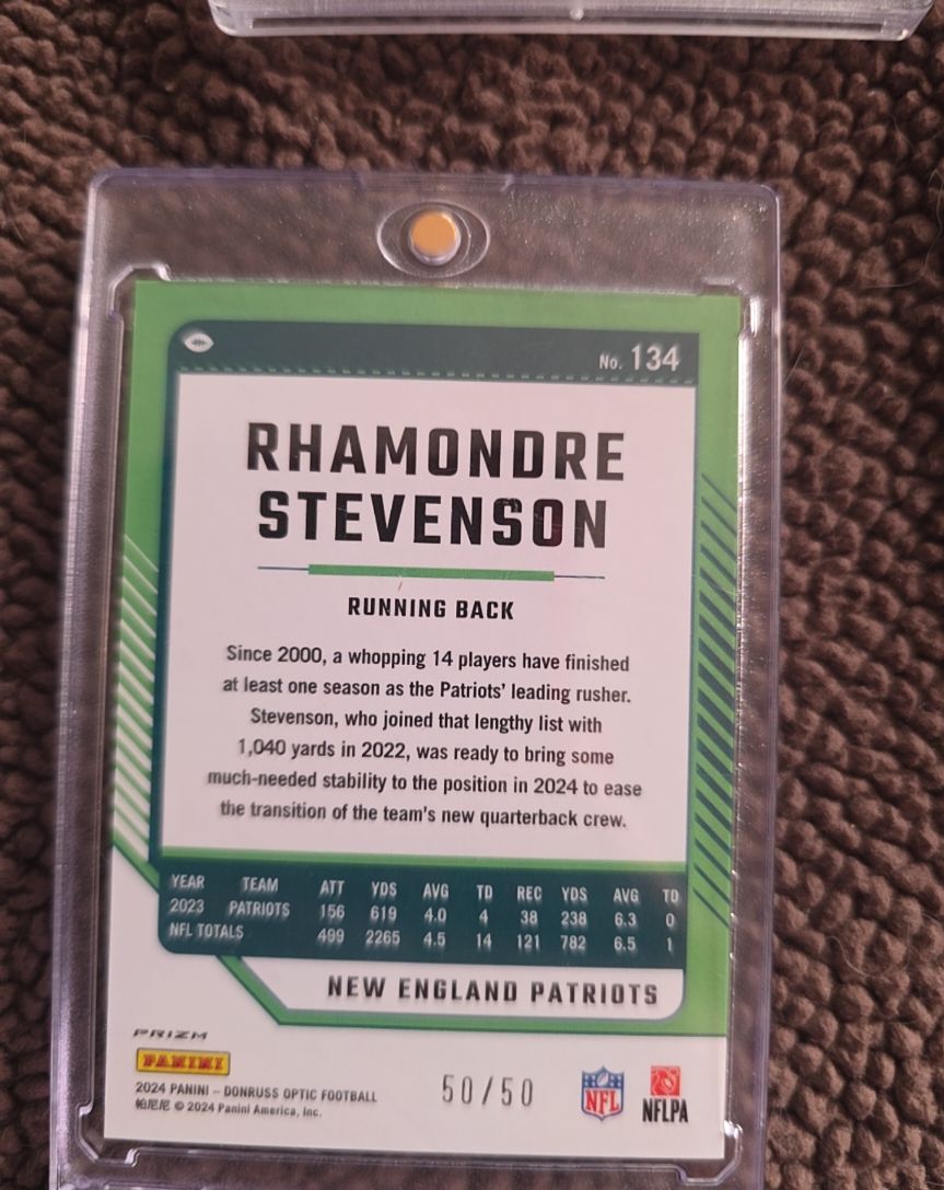 2024 Panini Donruss Optic #134 Rhamondre Stevenson — front