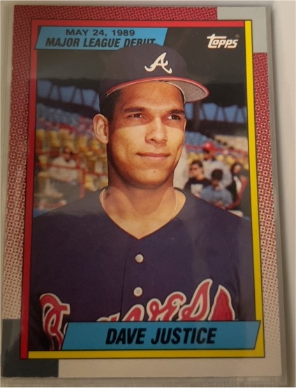 1989 Topps Major League Debut #65 Dave Justice — front
