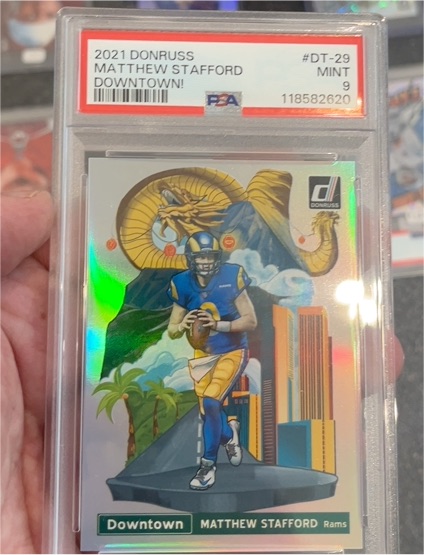 2021 Donruss Downtown #DT-29 Matthew Stafford — front