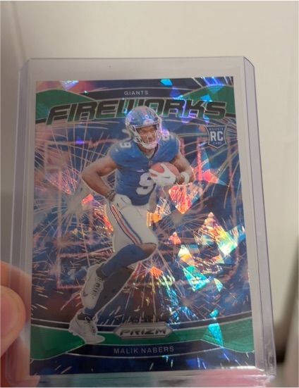 2024 Panini Prizm Fireworks #21 Malik Nabers — front