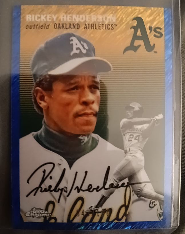 2023 Topps Chrome Platinum Anniversary #483 Rickey Henderson Oakland Athletics — front