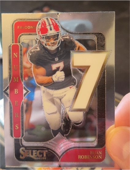 2024 Panini Select #3 Bijan Robinson Select Numbers — front