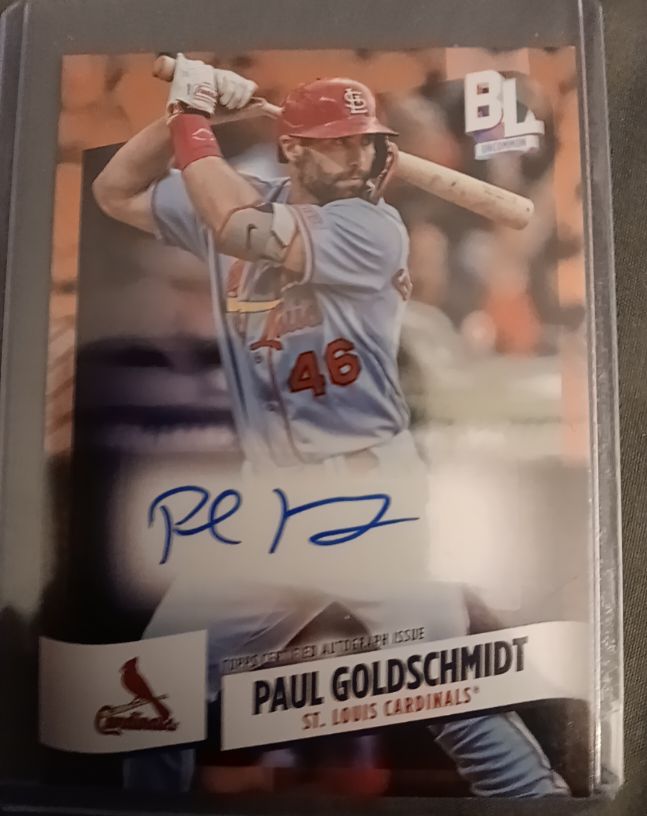 2024 Topps Big League Electric Orange Autographs #BEO-PG Paul Goldschmidt — front