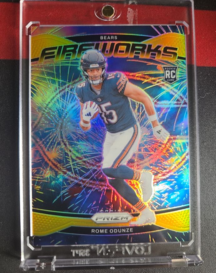 2024 Panini Prizm Fireworks #19 Rome Odunze — front