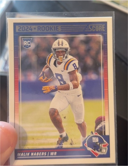 2024 Panini Score #306 Malik Nabers Rookie Card — front