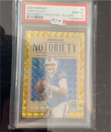 2024 Panini Mosaic #4 Josh Allen Notoriety Yellow — front