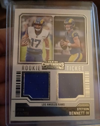2023 Panini Contenders #DS-14 Stetson Bennett IV Rookie Ticket Dual Patch — front