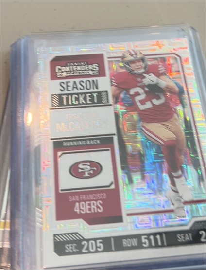 2023 Panini Contenders Season Ticket #87 Christian McCaffrey — front