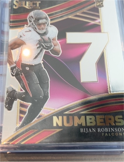 2023 Panini Select Select Numbers #NMB-BRO Bijan Robinson — front