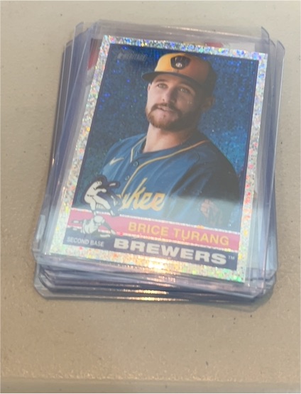 2025 Topps Heritage #402 Brice Turang — front