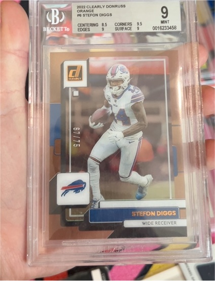 2022 Clearly Donruss Orange #6 Stefon Diggs — front
